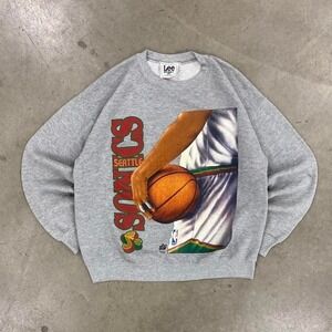 Vintage Seattle SuperSonics NBA Lee Sport Rare Basketball Player Crewneck 90s L